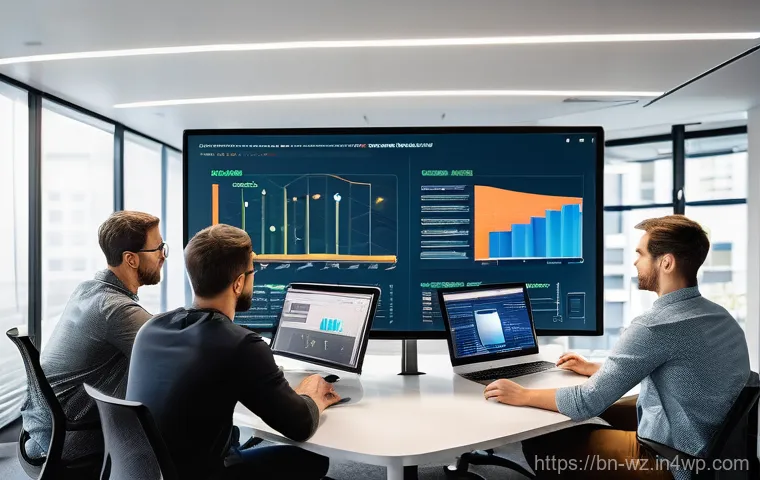 MVP 테스트를 위한 기술적 접근법 - **Prompt:** A diverse team of product developers, including men and women in smart casual attire, in...